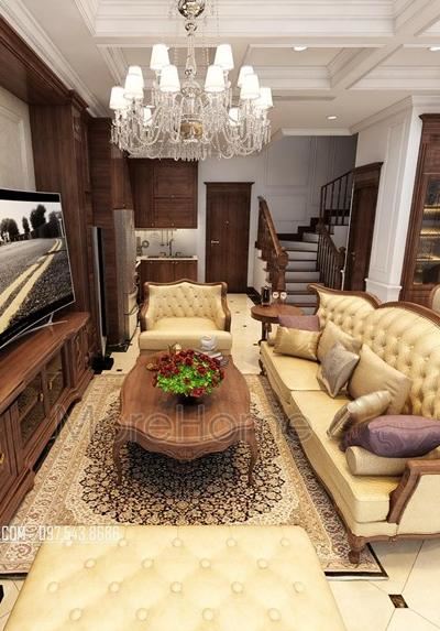 Mẫu sofa phòng khách tân cổ điển