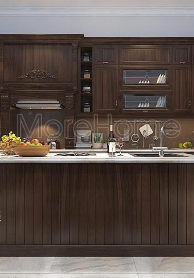 Tủ bếp tân cổ điển tại biệt thự Vinhomes GreenBay