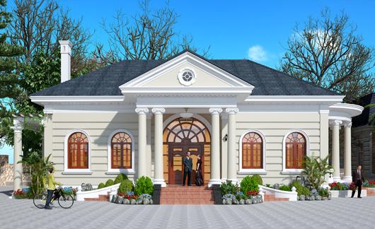 Kết quả hình ảnh cho biệt thự 1 tầng kiểu pháp
